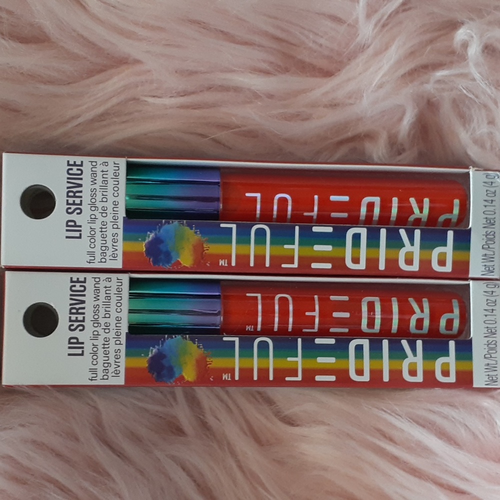 New Listing!! Brand New PRIDEFUL LIP SERVICE FULL COLOR LIP GLOSS WAND-2 CT.